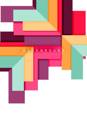 Çok renkli soyut geometrik şekiller, geometri arka plan web afiş için