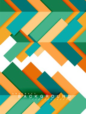 Çok renkli soyut geometrik şekiller, geometri arka plan web afiş için