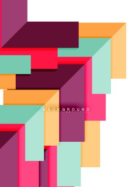 Çok renkli soyut geometrik şekiller, geometri arka plan web afiş için