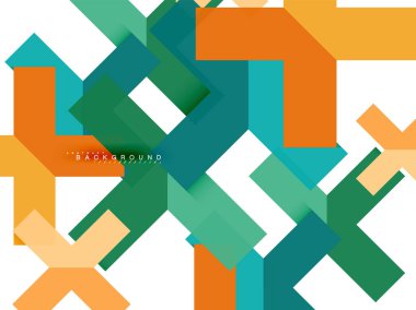 Çok renkli soyut geometrik şekiller, web reklam, iş sunumu, reklamlar paket, geometri arka plan şablonu, duvar kağıdı yazdırma