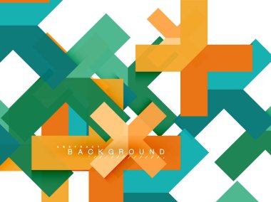 Çok renkli soyut geometrik şekiller, geometri arka plan web afiş için