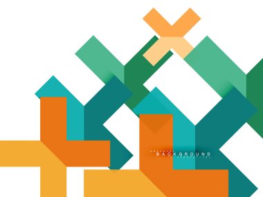 Çok renkli soyut geometrik şekiller, geometri arka plan web afiş için