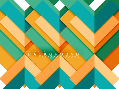 Çok renkli soyut geometrik şekiller, geometri arka plan web afiş için