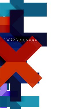 Çok renkli soyut geometrik şekiller, geometri arka plan web afiş için