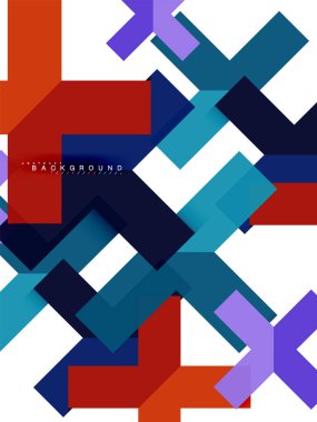 Çok renkli soyut geometrik şekiller, web reklam, iş sunumu, reklamlar paket, geometri arka plan şablonu, duvar kağıdı yazdırma