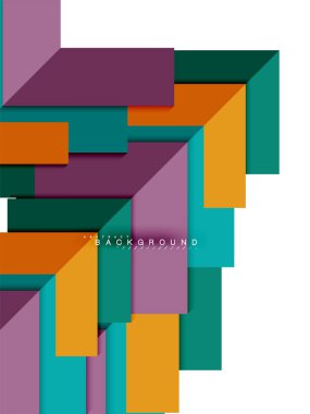 Çok renkli soyut geometrik şekiller, geometri arka plan web afiş için