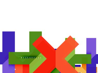 Çok renkli soyut geometrik şekiller, geometri arka plan web afiş için