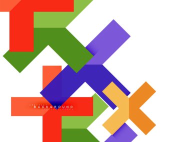 Çok renkli soyut geometrik şekiller, geometri arka plan web afiş için