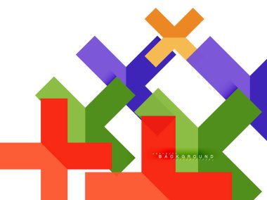 Çok renkli soyut geometrik şekiller, geometri arka plan web afiş için