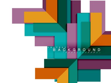 Çok renkli soyut geometrik şekiller, geometri arka plan web afiş için