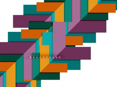 Çok renkli soyut geometrik şekiller, geometri arka plan web afiş için