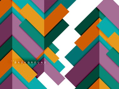 Çok renkli soyut geometrik şekiller, geometri arka plan web afiş için