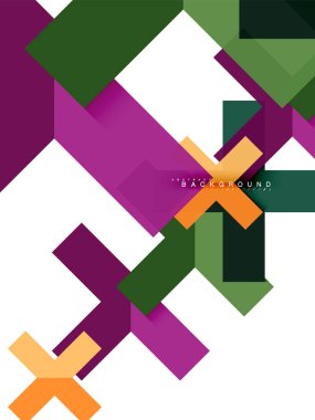 Çok renkli soyut geometrik şekiller, geometri arka plan web afiş için