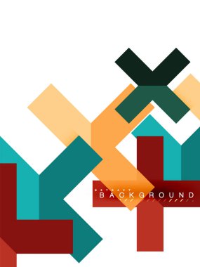 Çok renkli soyut geometrik şekiller, geometri arka plan web afiş için