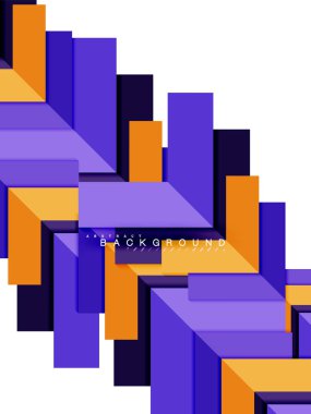 Çok renkli soyut geometrik şekiller, geometri arka plan web afiş için