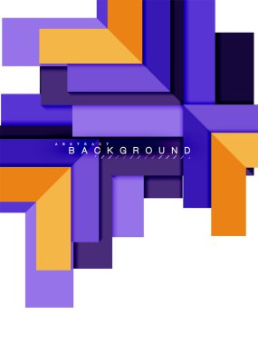 Çok renkli soyut geometrik şekiller, web reklam, iş sunumu, reklamlar paket, geometri arka plan şablonu, duvar kağıdı yazdırma