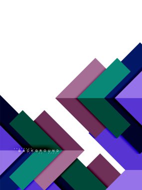 Çok renkli soyut geometrik şekiller, geometri arka plan web afiş için