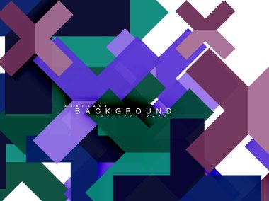 Çok renkli soyut geometrik şekiller, geometri arka plan web afiş için
