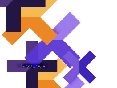 Çok renkli soyut geometrik şekiller, geometri arka plan web afiş için