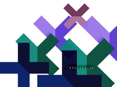 Çok renkli soyut geometrik şekiller, geometri arka plan web afiş için