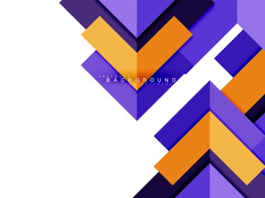 Çok renkli soyut geometrik şekiller, geometri arka plan web afiş için