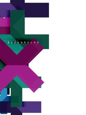 Çok renkli soyut geometrik şekiller, geometri arka plan web afiş için