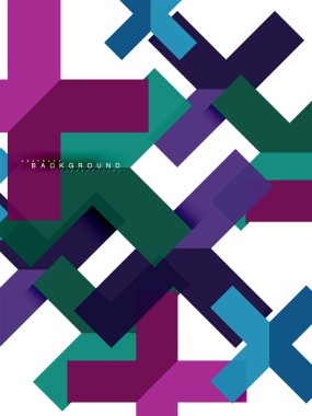 Çok renkli soyut geometrik şekiller, geometri arka plan web afiş için