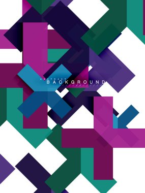 Çok renkli soyut geometrik şekiller, geometri arka plan web afiş için