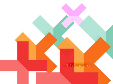 Çok renkli soyut geometrik şekiller, geometri arka plan web afiş için