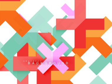 Çok renkli soyut geometrik şekiller, geometri arka plan web afiş için