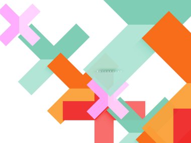 Çok renkli soyut geometrik şekiller, geometri arka plan web afiş için