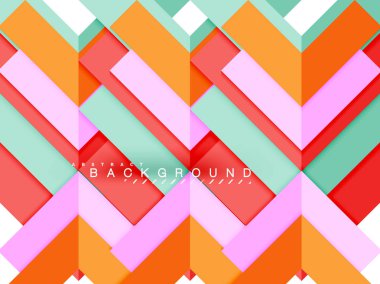 Çok renkli soyut geometrik şekiller, geometri arka plan web afiş için