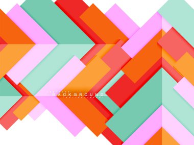 Çok renkli soyut geometrik şekiller, geometri arka plan web afiş için