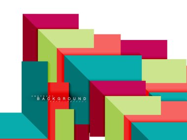 Çok renkli soyut geometrik şekiller, geometri arka plan web afiş için