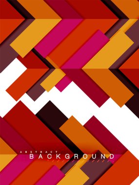 Çok renkli soyut geometrik şekiller, geometri arka plan web afiş için