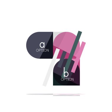 En az daire temiz soyut seçeneği adım Infographic tasarım öğesi, geometrik şekiller - Tur kareler, daireler ve satırları düzeni ile örnek metin