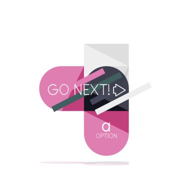 En az daire temiz soyut seçeneği adım Infographic tasarım öğesi, geometrik şekiller - Tur kareler, daireler ve satırları düzeni ile örnek metin