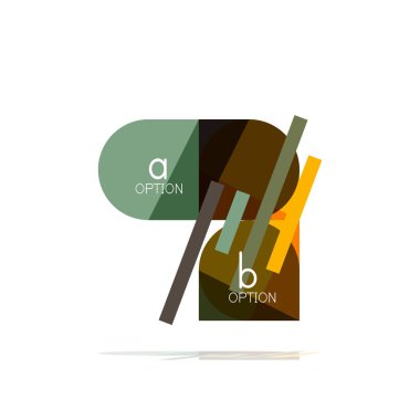 En az daire temiz soyut seçeneği adım Infographic tasarım öğesi, geometrik şekiller - Tur kareler, daireler ve satırları düzeni ile örnek metin