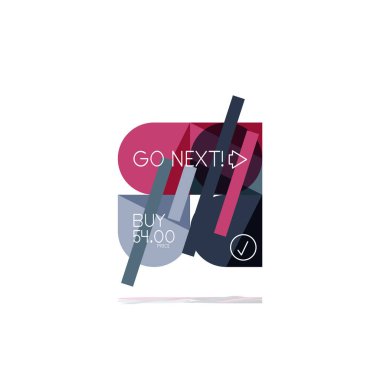 En az daire temiz soyut seçeneği adım Infographic tasarım öğesi, geometrik şekiller - Tur kareler, daireler ve satırları düzeni ile örnek metin