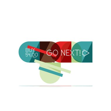 En az daire temiz soyut seçeneği adım Infographic tasarım öğesi, geometrik şekiller - Tur kareler, daireler ve satırları düzeni ile örnek metin