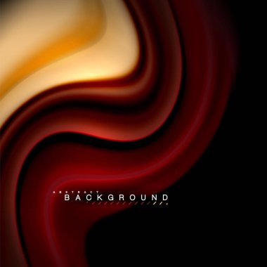 Sıvı karıştırma renkler dalga arka plan tasarlamak vektör. Renkli örgü dalgalar