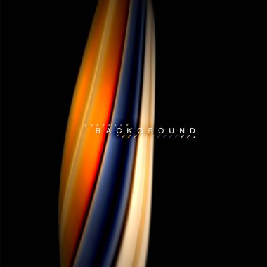 Sıvı karıştırma renkler dalga arka plan tasarlamak vektör. Renkli örgü dalgalar