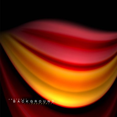 Sıvı karıştırma renkler dalga arka plan tasarlamak vektör. Renkli örgü dalgalar