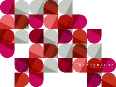 Mozaik arka plan üzerinde beyaz kare geometrik şekiller Döşe