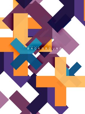 Çok renkli soyut geometrik şekiller, geometri arka plan web afiş için