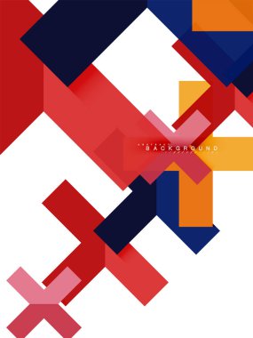 Çok renkli soyut geometrik şekiller, geometri arka plan web afiş için