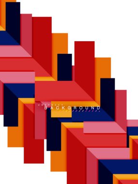 Çok renkli soyut geometrik şekiller, geometri arka plan web afiş için