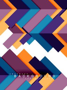 Çok renkli soyut geometrik şekiller, geometri arka plan web afiş için