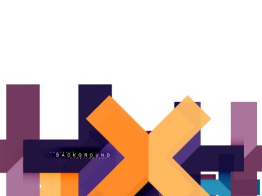 Çok renkli soyut geometrik şekiller, geometri arka plan web afiş için