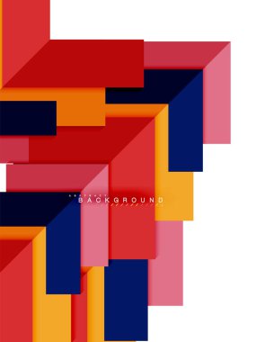 Çok renkli soyut geometrik şekiller, geometri arka plan web afiş için